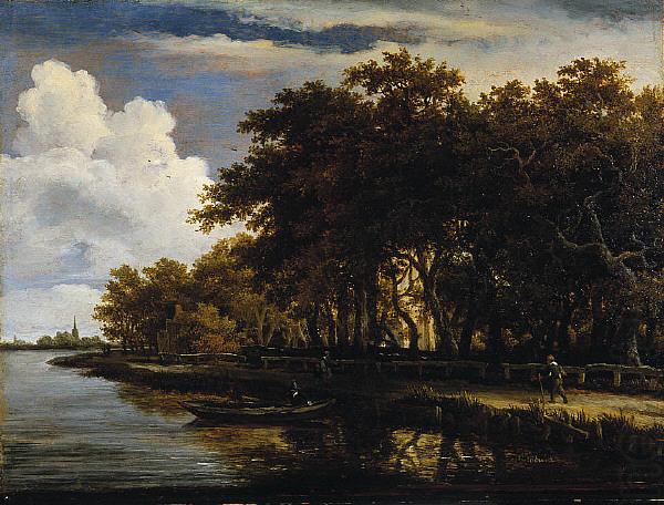 View Along the Amstel, Meindert Hobbema